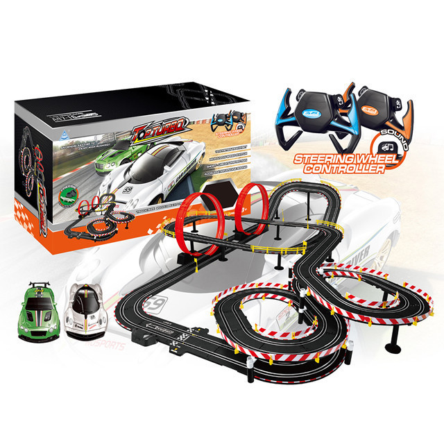 Гоночный автотрек Soba (1420 см, 2 машинки на пульте, питание от сети, звук) - SOBA-A47-16