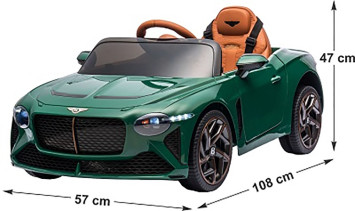 Детский электромобиль Bentley Bacalar (полный привод, 12V) - JE1008-GREEN-PAINT