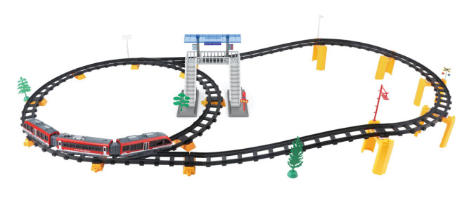 Железная дорога с пультом управления (поезд Красная стрела, длина 396 см, свет, звук) - 2813Y