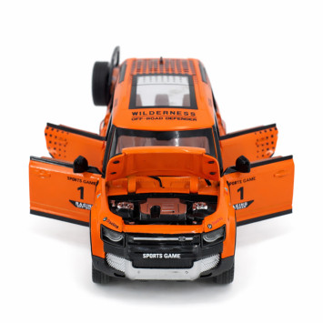 Радиоуправляемая металлическая машина Land Rover Defender 1:22 - HCL-3810-ORANGE