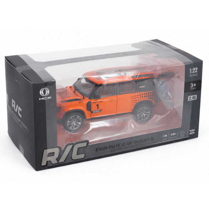 Радиоуправляемая металлическая машина Land Rover Defender 1:22 - HCL-3810-ORANGE
