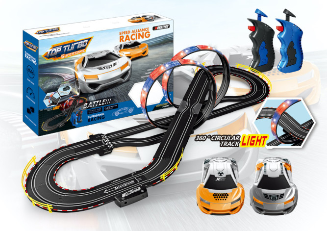 Гоночный автотрек Soba (540 см, 2 машинки на пульте, питание от сети, свет) - SOBA-A47-17