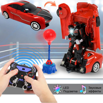 Радиоуправляемый робот-трансформер-боксер JiaQi (спортивная машина) - TT686-S