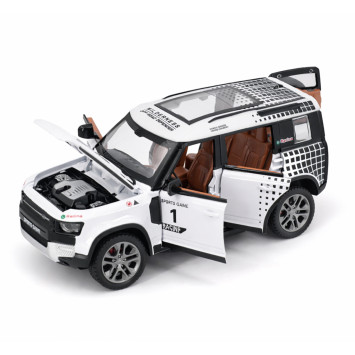 Радиоуправляемая металлическая машина Land Rover Defender 1:22 - HCL-3810-WHITE