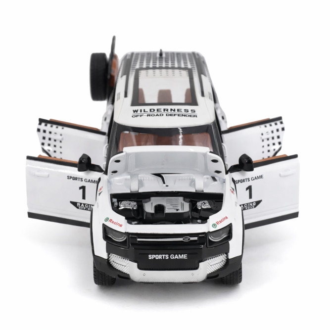 Радиоуправляемая металлическая машина Land Rover Defender 1:22 - HCL-3810-WHITE
