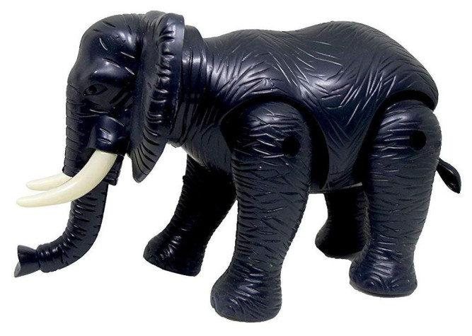 Интерактивный слон на батарейках (черный, звук, свет, движения) - CS-2297-BLACK