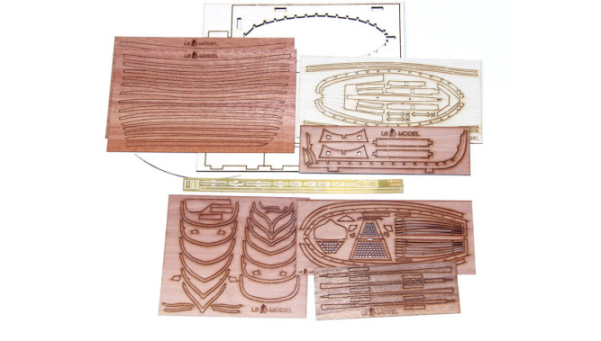 Сборная деревянная модель Четырехвесельная шлюпка 1:36 - LSM0402