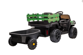 Детский электромобиль Bettyma квадроцикл с прицепом 2WD 12V - BDM0926-GREEN
