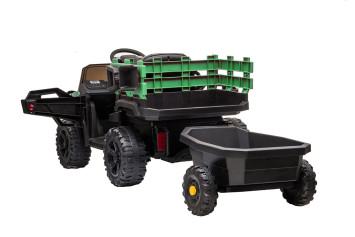 Детский электромобиль Bettyma квадроцикл с прицепом 2WD 12V - BDM0926-GREEN