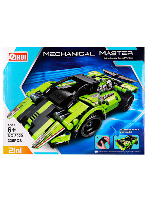 Конструктор Qihui Гоночные автомобили (2в1, пульт, 335 деталей) - QH8020