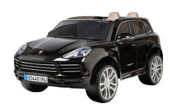 Детский электромобиль PORSCHE CAYENNE S 12V - JJ2128-BLACK-PAINT