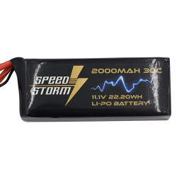 Аккумулятор Speed Storm Li-Po 11.1V 30C 2000 mAh разъем T-plug (Deans) - SS-3S2000-30-D