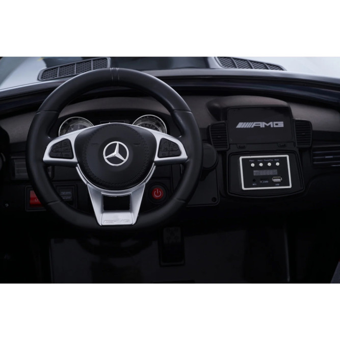 Электромобиль Mercedes Benz GLS63 (черный лак, 4WD, 12V) - HL228