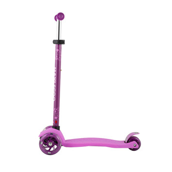 Самокат Трехколесный, со Светящимися Колесами, Розовый - MSC-J082001