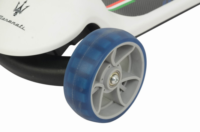 Трехколесный беговел-самокат Maserati с сиденьем - CLB-0140-WHITE