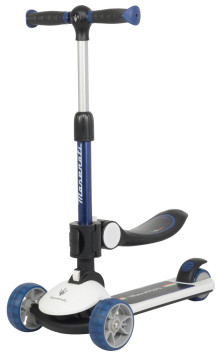 Трехколесный беговел-самокат Maserati с сиденьем - CLB-0140-WHITE