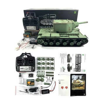 Радиоуправляемый танк Heng Long KV-2 (Россия) S version V7.0 масштаб 1:16 - 3949-1Upg V7.0