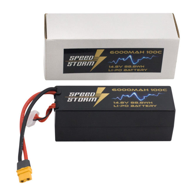 Аккумулятор Speed Storm Li-Po 14.8V 100C 6000 mAh Hard Case разъем XT60 - SS-4S6000-100-XT60