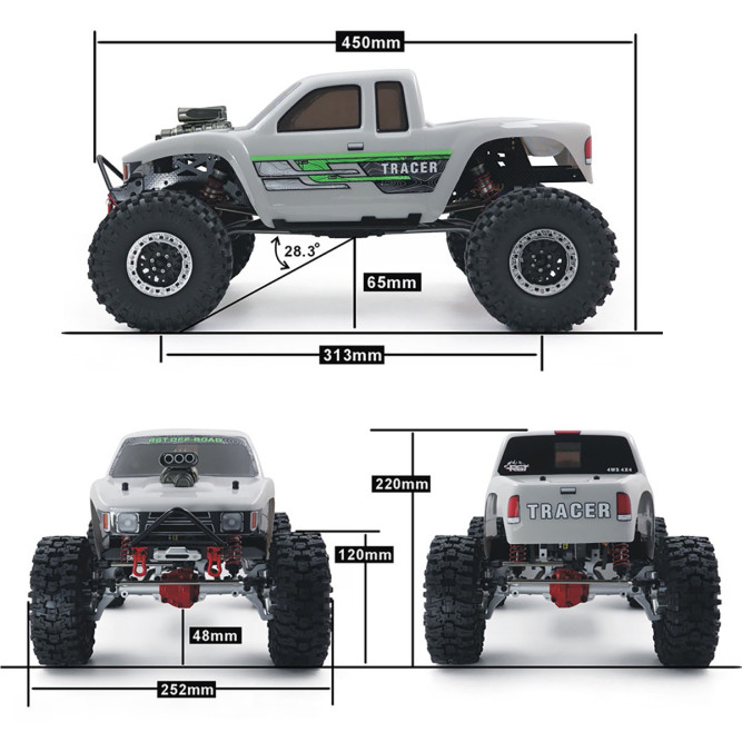 Радиоуправляемый краулер HSP RGT TRACER 4WS 1:10 - EX86180PRO-R86600-1