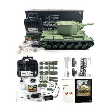 Радиоуправляемый танк Heng Long Long KV-2 (Россия) Pro V7.0 масштаб 1:16 - 3949-1Pro V7.0