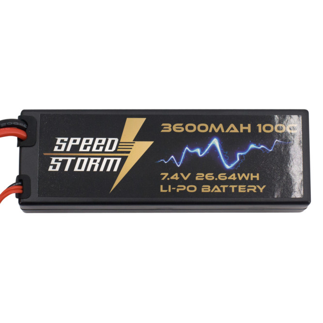 Аккумулятор Speed Storm Li-Po 7.4V 100C 3600 mAh Hard Case разъем T-plug (Deans) - SS-2S3600-100-D
