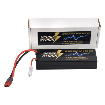 Аккумулятор Speed Storm Li-Po 7.4V 100C 3600 mAh Hard Case разъем T-plug (Deans) - SS-2S3600-100-D