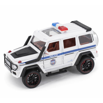 Радиоуправляемая металлическая полицейская машина Mercedes G500 1:22 - HCL-3608-WHITE