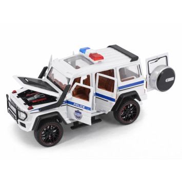 Радиоуправляемая металлическая полицейская машина Mercedes G500 1:22 - HCL-3608-WHITE