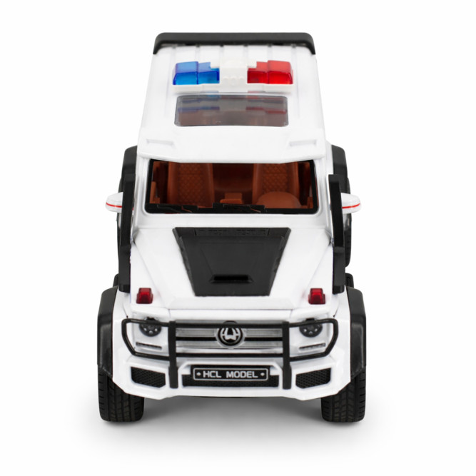 Радиоуправляемая металлическая полицейская машина Mercedes G500 1:22 - HCL-3608-WHITE