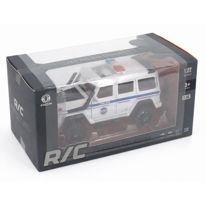 Радиоуправляемая металлическая полицейская машина Mercedes G500 1:22 - HCL-3608-WHITE