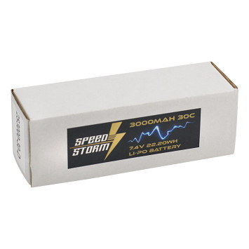 Аккумулятор Speed Storm Li-Po 7.4V 30C 3000 mAh разъем T-plug (Deans) - SS-2S3000-30-D