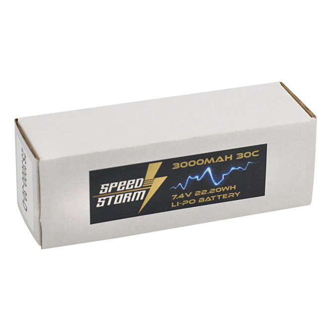 Аккумулятор Speed Storm Li-Po 7.4V 30C 3000 mAh разъем T-plug (Deans) - SS-2S3000-30-D