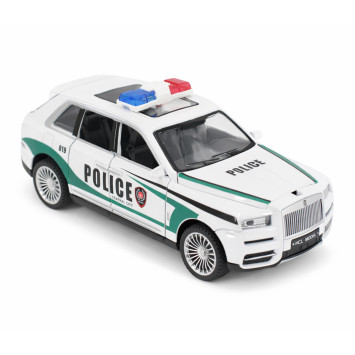 Радиоуправляемая металлическая полицейская машина Rolls-Royce Cullinan 1:22 - HCL-3606-WHITE