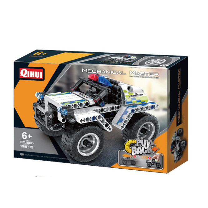 Конструктор QiHui Technics &amp;quot;Полицейский джип&amp;quot; (инерционная модель), 199 деталей - QH5805