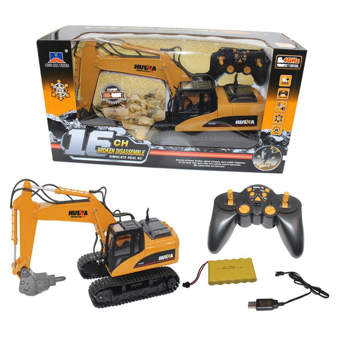 Радиоуправляемый экскаватор-отбойник HUI NA TOYS масштаб 1:14 2.4G - HN1560
