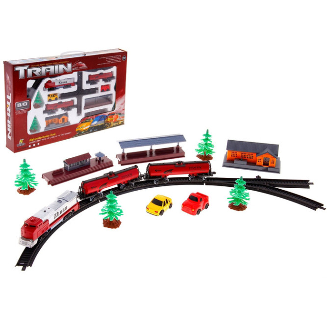 Железная дорога Fenfa &amp;#039;&amp;#039;Классический поезд&amp;#039;&amp;#039; с ж/д станцией (свет, звук, длина пути 4,3 м) - 1638C