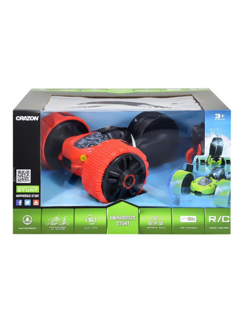 Радиоуправляемая красная трюковая машина-перевертыш-амфибия Crazon 2.4G - CR-19SL01B