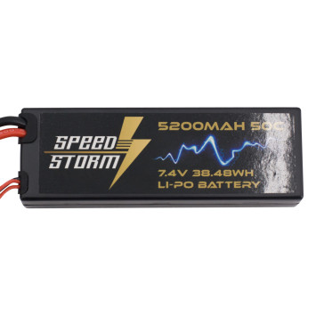 Аккумулятор Speed Storm Li-Po 7.4V 50C 5200 mAh Hard Case разъем XT60 - SS-2S5200-50-XT60