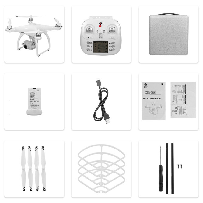 Квадрокоптер XK X1 FPV GPS c HD камерой 4K 5G и подвесом - XK-X1S-4K