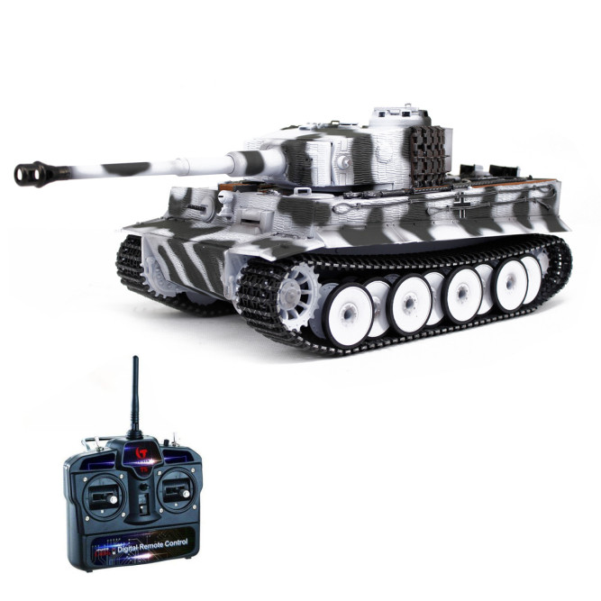 Радиоуправляемый танк Taigen Tiger 1 Германия 1:16 (зимний камуфляж, звук, дым V3) - AS3818-D-WINTER