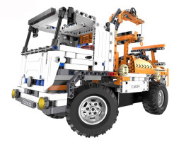 Радиоуправляемый конструктор автокран со стрелой / эвакуатор Cada Technics 2 в 1 - 2.4G - C51013W