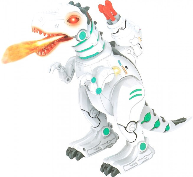 Радиоуправляемый интерактивный динозавр, стреляет ракетами + дышит паром - ZYB-B2981