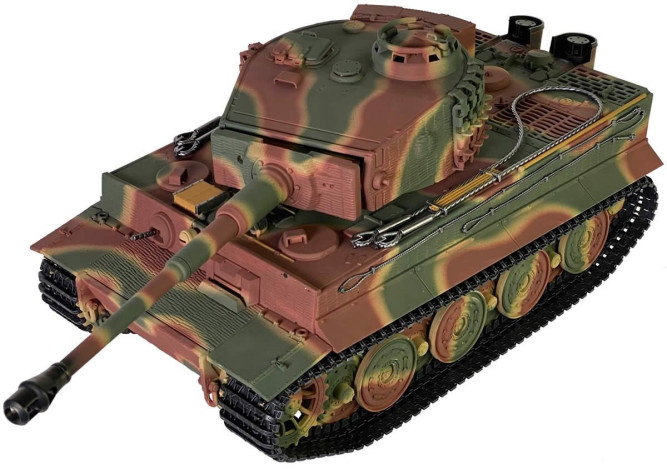 Радиоуправляемый танк Taigen Tiger 1 Германия 1:16 (лесной камуфляж, звук, дым V3) - AS3818-D-CAMO