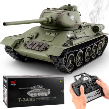 Радиоуправляемый танк Heng Long T-34 V7.0 масштаб 1:16 RTR 2.4GHz - 3909-1 V7.0