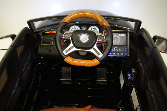 Детский электромобиль Mercedes GL63 AMG Black LUXURY 4WD MP4 2.4G - SX1588-H