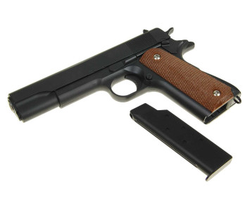 Пистолет металлический Colt 1911 с кобурой (пневматика, 21,5 см) - G.13