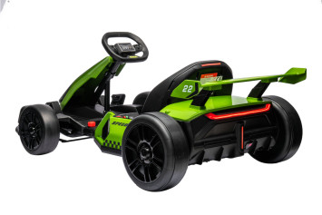 Детский электромобиль дрифт картинг (зеленый, 12 км/ч, 24V) - AHL007-GREEN