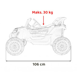 Детский электромобиль Багги (полный привод, EVA, 24V) - JH105-BLACK
