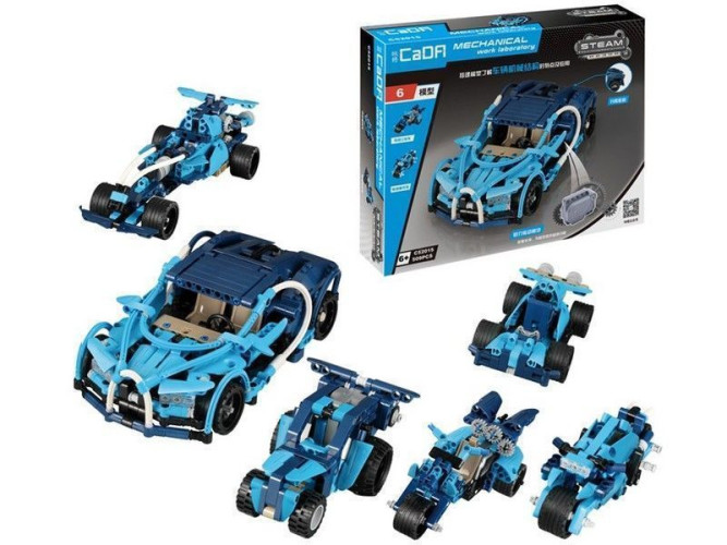 Конструктор CADA STEAM 6 в 1 механическая лаборатория - гараж (509 деталей) - C52015W