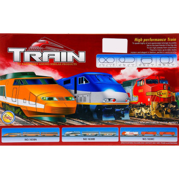 Железная дорога Fenfa ''Скоростной экспресс'' с ж/д станцией (свет, звук, длина пути 4,3 м) - 1638A